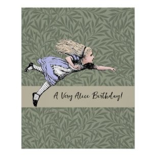 Fliegendes Alice Wonderland Abenteuer Vintage Tenn Poster