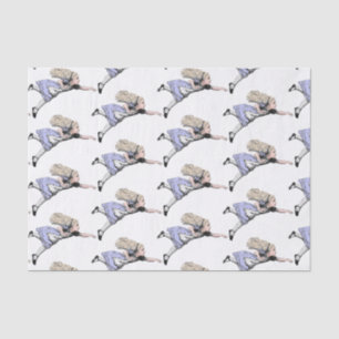 Fliegendes Alice Wonderland Abenteuer Vintage Tenn Seidenpapier