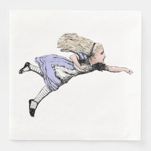 Fliegendes Alice Wonderland Abenteuer Vintage Tenn Serviette