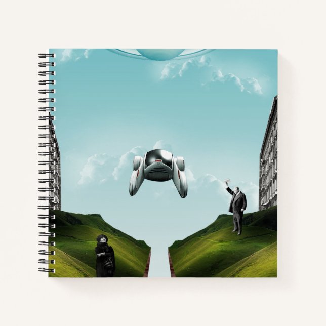 fliegendes Auto Notizbuch (Vorderseite)