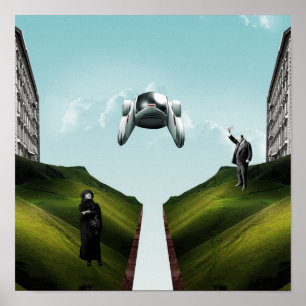 fliegendes Auto Poster