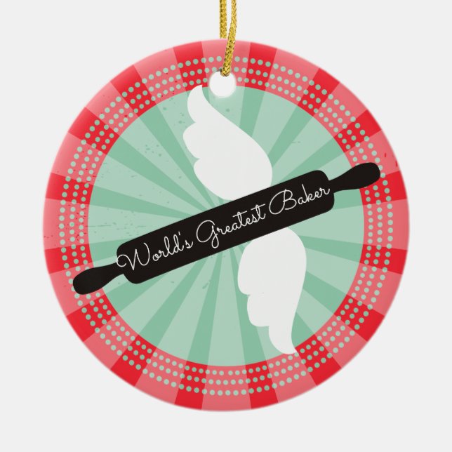 Fliegendes Button Backen Weihnachtsschmuck (Vorne)