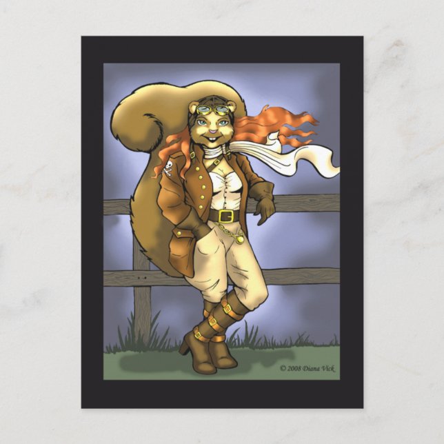 Fliegendes Eichhörnchen Postkarte (Vorderseite)