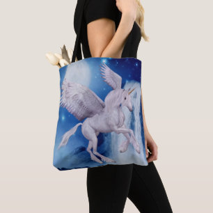 Fliegendes Einhorn Wasserfall Fantasy Pferd Kunst