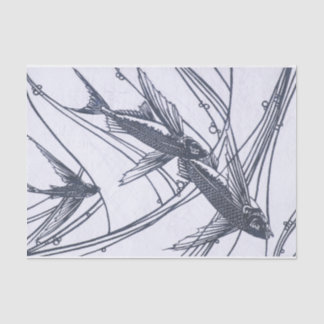 Fliegendes Fischgewebe Seidenpapier