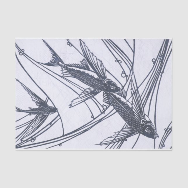 Fliegendes Fischgewebe Seidenpapier (Vorderseite)