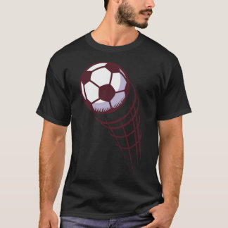 Fliegendes Fußballspiel T-Shirt