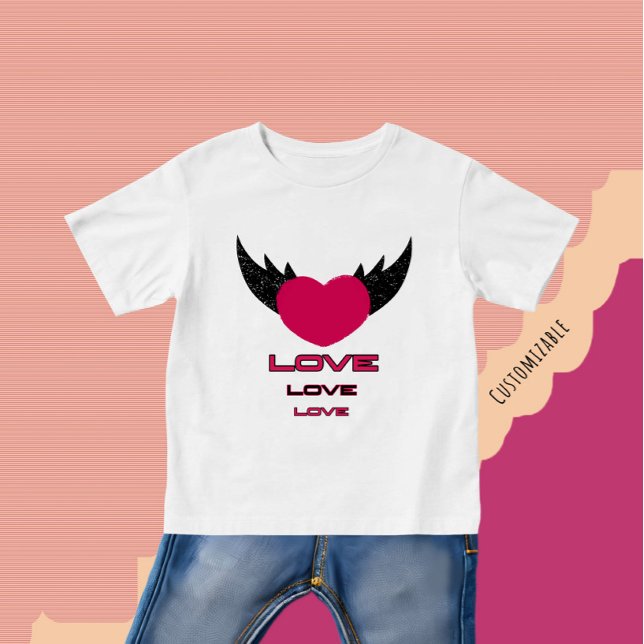 Fliegendes Herz Baby T-shirt (Von Creator hochgeladen)