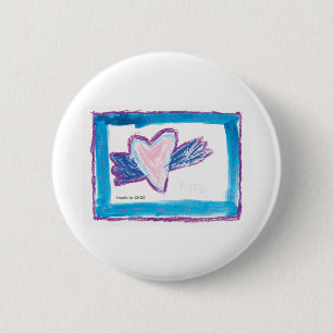Fliegendes Herz - Kinder Kunst für CHOC Button