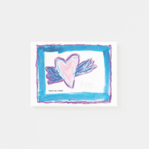 Fliegendes Herz - Kinderkunst für CHOC  Post-it Klebezettel