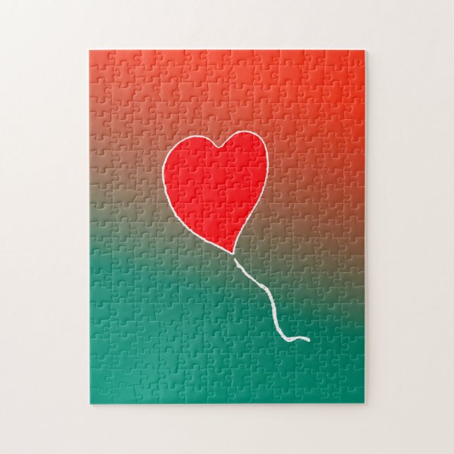 Fliegendes Herz Puzzle (Vertikal)