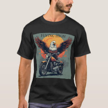 Fliegendes Hochmotorrad-Shirt