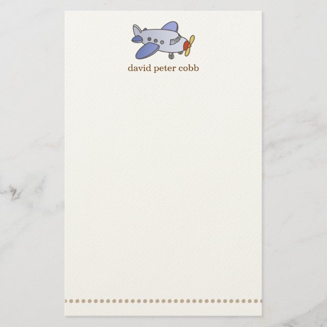 Fliegendes hohes Flugzeug-Briefpapier Briefpapier (Vorderseite)