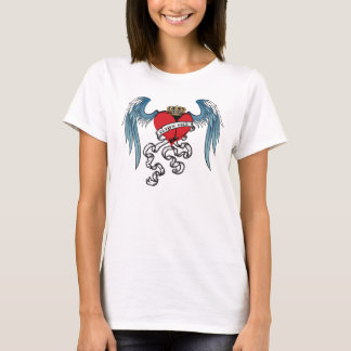 Fliegendes hohes Herz-Tätowierungs-Shirt T-Shirt