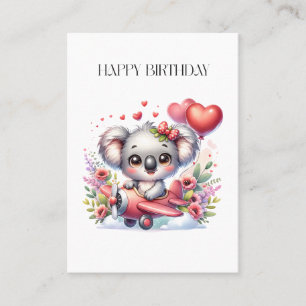 Fliegendes Koala-Geburtstag Visitenkarte