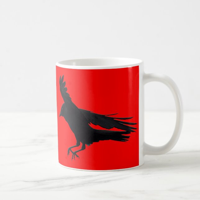 Fliegendes Landing Black Crow Art Kaffeetasse (Rechts)