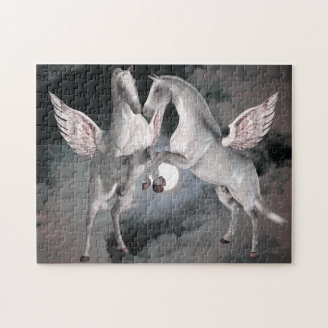 Fliegendes Pegasus Fantasy Horse Art Puzzle (Horizontal)