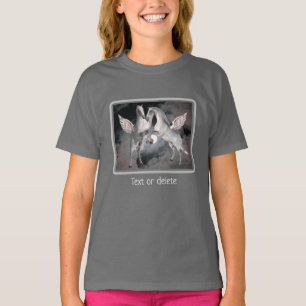 Fliegendes Pegasus Pferde Fantasie Personalisiert T-Shirt