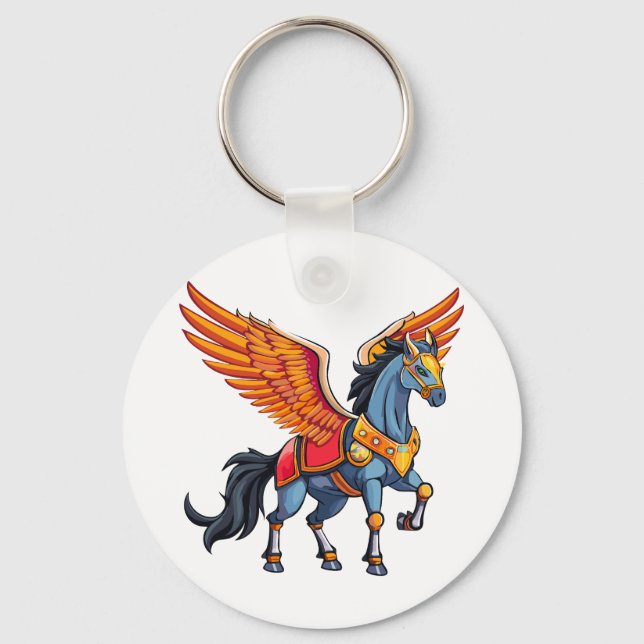 Fliegendes Pegasus Schlüsselanhänger (Vorderseite)