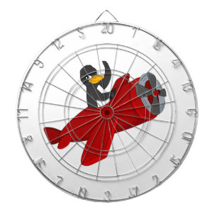 Fliegendes Pinguin-Cartoon-Dartboard Dartscheibe
