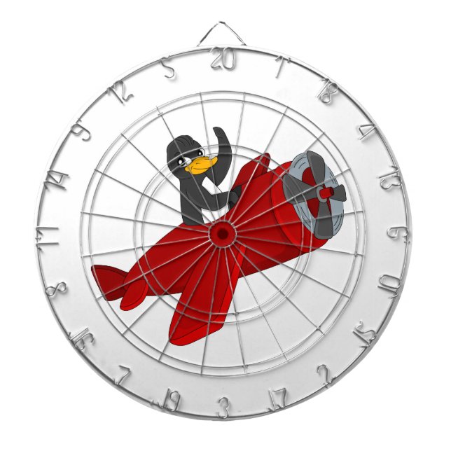 Fliegendes Pinguin-Cartoon-Dartboard Dartscheibe (vorne)