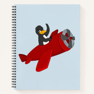 Fliegendes Pinguin-Cartoon-Notebook Notizbuch