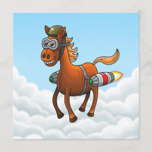 Fliegendes Raketenpony Karte