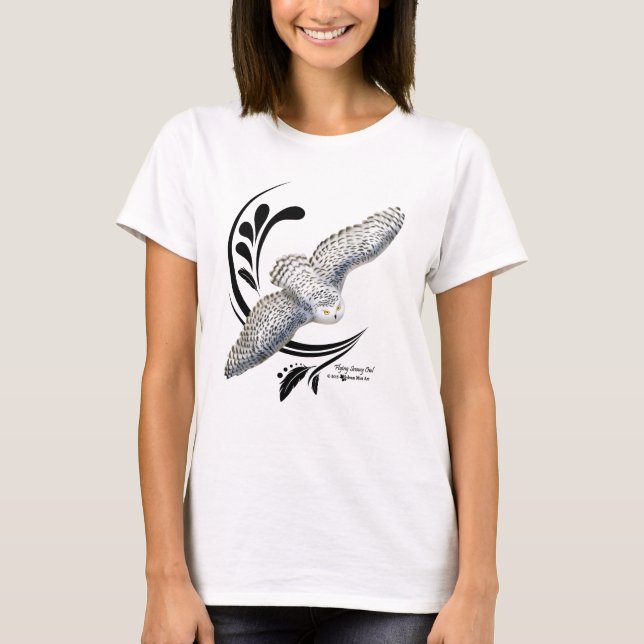 Fliegendes Schneeauwl T-Shirt (Vorderseite)