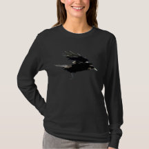 Fliegendes Schwarz-KROW Art Fashion Shirt