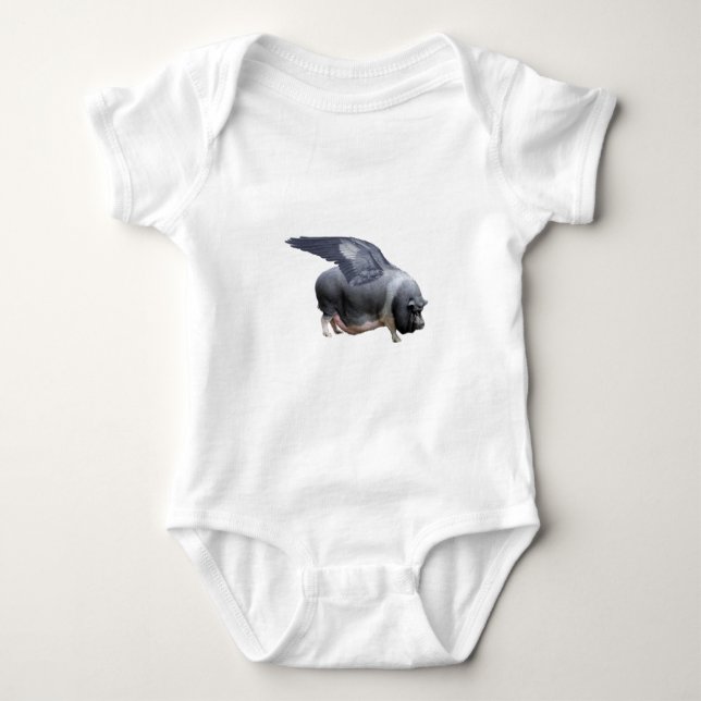 fliegendes Schwein Baby Strampler (Vorderseite)