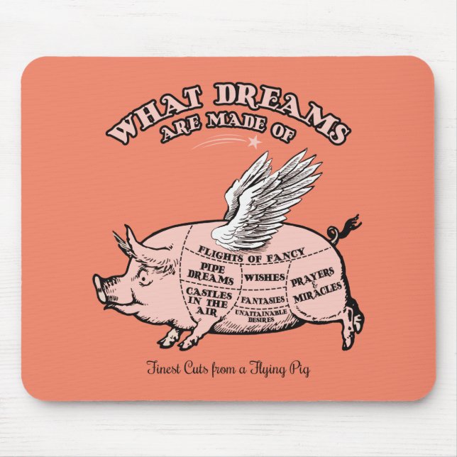 Fliegendes-Schwein-Diagramm Mousepad (Vorne)