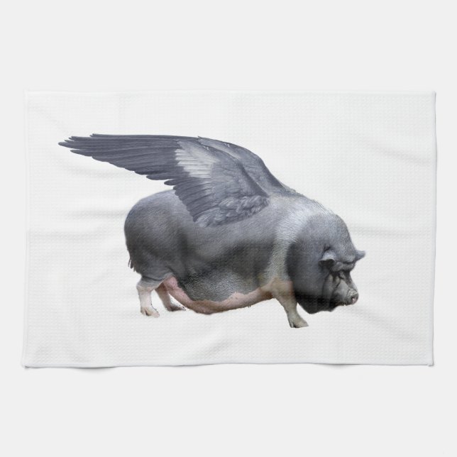 fliegendes Schwein Küchentuch (Horizontal)
