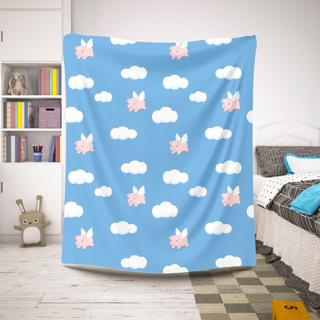 Fliegendes Schwein - Niedliches Schwein mit Flügel Sherpadecke (Von Creator hochgeladen)