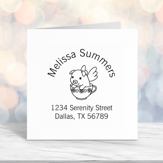 Fliegendes Schwein - Schwein mit Flügeln in einem  Permastempel (Von Creator hochgeladen)