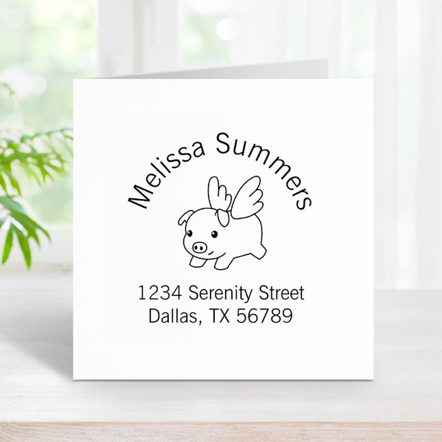 Fliegendes Schwein, Schwein mit Wings-Arkadadresse Gummistempel (Von Creator hochgeladen)