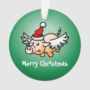 Fliegendes Schwein Weihnachten Acryl-Ornament Ornament