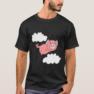 Fliegendes Schweinefleisch beim Fliegen von Spaß i T-Shirt