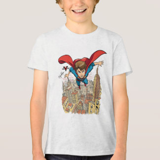 Fliegendes Super-Jungen-Cartoon-T-Shirt – Dynamisc Tri-Blend Shirt