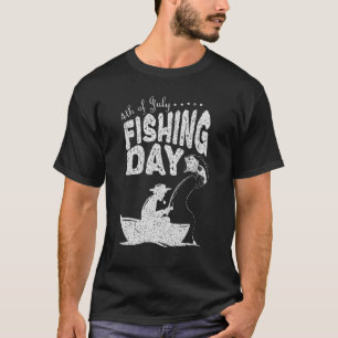Fliegenfischen 4. Juli Angel Tag Fischer Patr T-Shirt