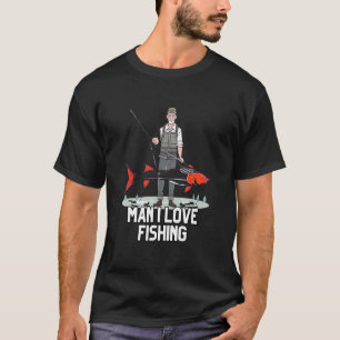 Fliegenfischen Angel-Motiv für Fischer und Angler T-Shirt