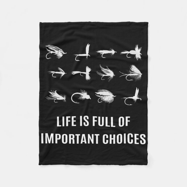 Fliegenfischen Angler Geschenk  Fleecedecke (Vorderseite)
