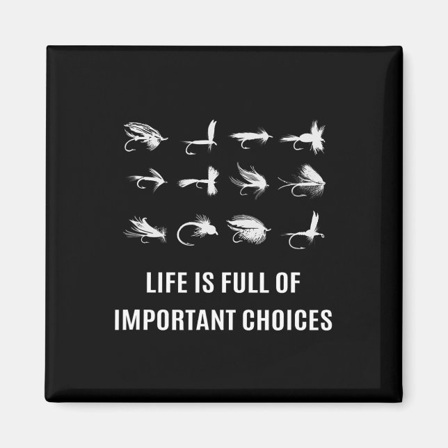 Fliegenfischen Angler Geschenk  Magnet (Vorne)