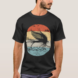 Fliegenfischen Angler Vintage Retro Look Geschenk T-Shirt