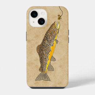 Fliegenfischen auf Braunforelle iPhone 14 Hülle