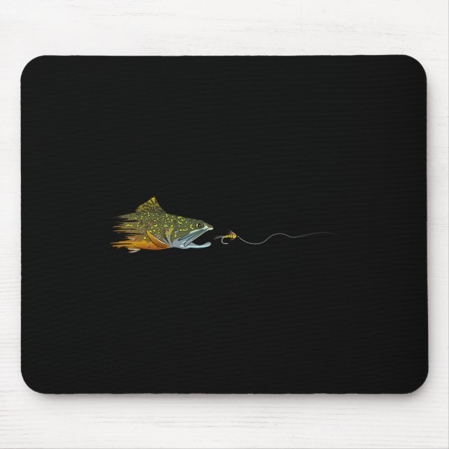 Fliegenfischen Bachforelle Trockenfliege Binden An Mousepad (Vorne)