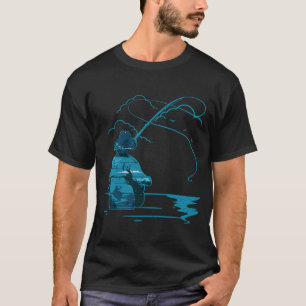 Fliegenfischen bei Sonnenuntergang T-Shirt