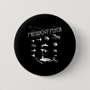 Fliegenfischen Binden Lustiger Angler Weihnachten Button
