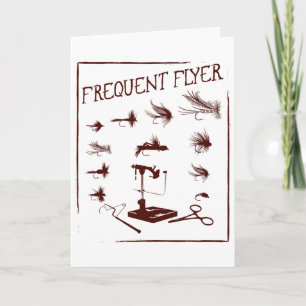 Fliegenfischen Binden Lustiger Angler Weihnachten Karte
