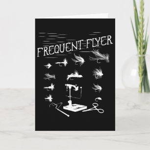 Fliegenfischen Binden Lustiger Angler Weihnachten  Karte