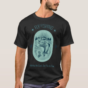 Fliegenfischen Die Kunst des Wurfs, eine Fliege na T-Shirt